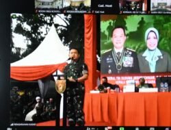 Melalui Video Conference, Seluruh Prajurit Kodim 0822 Bondowoso Mengikuti Pengarahan KASAD