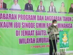 Wabup PYR Hadiri Penjabaran Program dan Anggaran Tahun 2022 WKI Sinode GMIM di Wilayah Amurang Satu