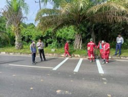 Dishub Banyuasin Pasang Rumble Strip Demi Keselamatan Pengguna Jalan