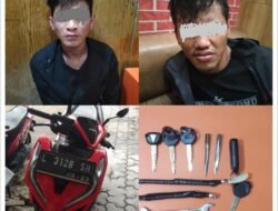 Apes..!! Dua Maling Motor Ditangkap Polisi Saat Akan Beraksi