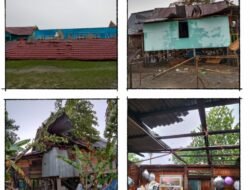 Angin Puting Beliung Porak Porandakan Rumah Warga dan Bangunan Sekolah