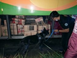 Razia BNN Way Kanan Didampingi Kepolisian Resort di Rest Area Perbatasan Lampung Utara