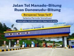 Selesai Diresmikan Jokowi, PT. JMB Jalan Tol Ruas Danowudu-Bitung Akan Dioperasikan Tanpa Tarif