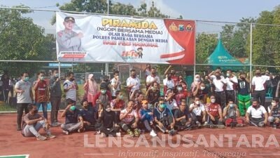 Polres Pamekasan Olahraga Bersama Media, Peringati Hari Pers Nasional Tahun 2022