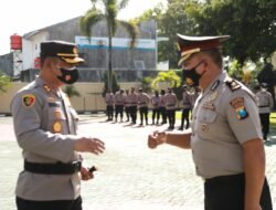 Kapolres Magetan Pimpin Upacara Korp Raport Penghargaan Kenaikan Pangkat Pengabdian Periode 1 Maret 2022