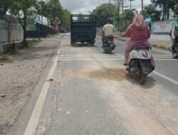 Lubang di Seputaran Sidikalang Kota Telah Ditutup Menggunakan Base