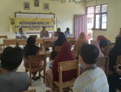 Sat Binmas dan Srikandi Polres Merangin Sosialisasikan Vaksinasi Anak Usia 6-12 Tahun di Kec. Batang Masumai