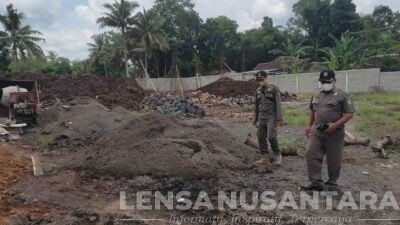 Tim Monitoring Satpol PP Kabupaten Banyuwangi Datangi Proyek Bagunan Hotel Diduga Belum Berizin