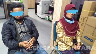 Kepergok Nyopet Milik Pengunjung Pasar, Pasutri Asal Surabaya Ngandang di Polsek Asemrowo