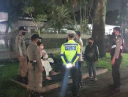 Masifkan Patroli Malam Sat Samapta Polresta Malang Kota Pantau Fasum