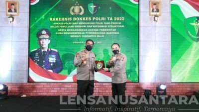 Pusdokkes Polri Menggelar Rakernis T.A 2022 di Kota Surabaya Dibuka Secara Langsung Oleh Wakapolda Jatim