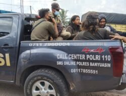 Personel Gabungan Tertibkan Anak Punk di Kawasan SPBU Sembawa