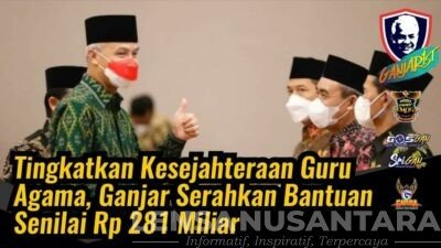 Tingkatkan Kesejahteraan Guru Agama, Ganjar Serahkan Bantuan Senilai 281 Miliar