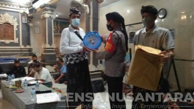 Sambangi Warga Banjar Gunung, Sat Binmas Polresta Denpasar Gelar Sisabar