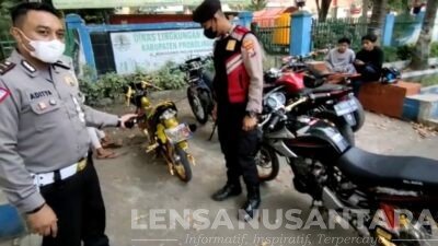 Patroli Jelang Buka Puasa, Polres Probolinggo Amankan 23 Unit Kendaraan Roda Dua Berknalpot Brong