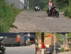 Warga dan Pengguna Jalan Mengeluh Rusaknya Jalan, Diduga Akibat Truk Bermuatan Melebihi Tonase Bebas Melintas