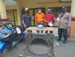 Polisi Tangkap Basah Pelaku Pencuri Besi Milik Pemkot Kota Surabaya