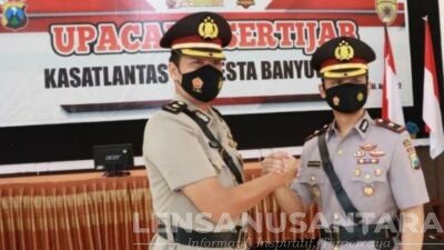 Serah Terima Jabatan dari Kompol Akhmad Fani Rakhim ke Rian Septia Kurniawan sebagai Kasatlantas Polresta Banyuwangi yang Baru