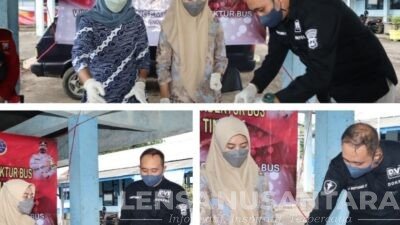 Polresta Banyuwangi Gelar Test Urine Kepada Puluhan Sopir dan Kernet Angkutan Umum