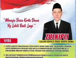 Zulkipli Calon Kepala Desa Kertadewa No Urut 2, Menuju Perubahan