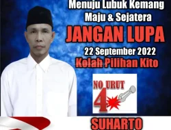 Suharto Siap Bertarung Dalam Pilkades Lubuk Kemang Tahun 2022