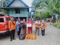 BPBD Muratara Salurkan Bantuan Logistik Kepada Warga Terdampak Angin Puting Beliung