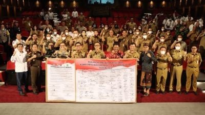 Kapolresta Bersama Forkompinda Kota Denpasar Tandatangani Imbauan Kamtibmas