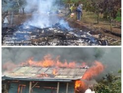 Heboh..!! Si Jago Merah Hanguskan Rumah Warga Kampung Jukuh Batu Kabupaten Way Kanan