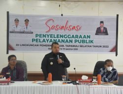 Bupati Dolly Buka Sosialisasi Penyelenggaraan Pelayanan Publik Di Pemkab Tapsel