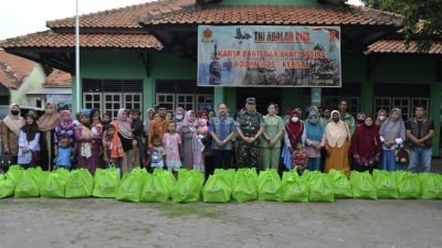 Kodim 0715 Kendal Gelar Baksos Pembagian Sembako