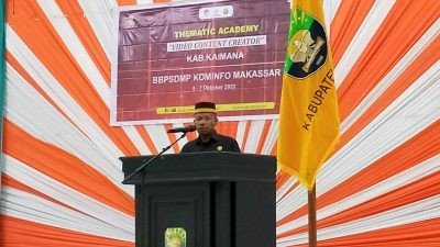 Wabup Hasbulla Resmi Buka Kegiatan Thematic Academy Video Content Creator di Kaimana