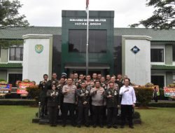 HUT TNI Ke 77, Kapolres Beri Kejutan ke Kodim 0621 Kabupaten Bogor
