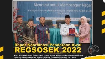 Wawako Padang Sidempuan Buka Secara Resmi Regsosek 2022