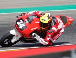 Start dari Barisan Belakang, Arbi Sukses Finis 11 Besar di Junior GP Aragon