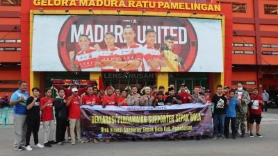 Aliansi Suporter Pamekasan Deklarasi Perdamaian, Ajak Saling Merangkul dan Bersinergi