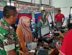 Satgas TMMD Ke-115 Kodim 0826 Pamekasan Gelar Pelayanan Adminduk, Akte Lahir dan E-KTP