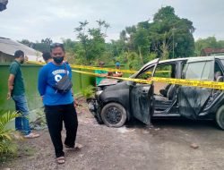 Diduga Dibakar Orang Tak Dikenal, Mobil Milik Ketua LSM Siliwangi Hangus Terbakar