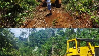 Mempercepat Aktifitas Pemerintahan, Rekanan CV. Dua Putri Taliabu Mulai Action Akses Jalan Kantor Bupati