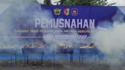 Bea Cukai Jember Musnahkan Ribuan Batang Rokok Ilegal
