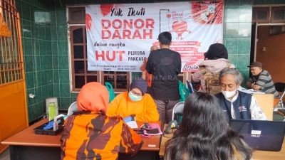 HUT Pemuda Pancasila yang ke-63, MPC PP Kabupaten Lumajang Meggelar Donor Darah