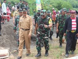 Tim Wasev Mabes AD Kunjungi Lokasi TMMD Ke-115 Kodim 0826 Pamekasan