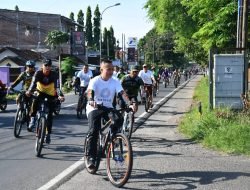 Gowes Bersama Dandim 0822 dan Perum Bulog Bondowoso untuk Menguatkan Sinergitas
