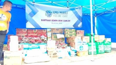 LPEI Peduli Bergerak Cepat Salurkan Bantuan Bencana Gempa Cianjur
