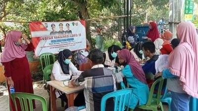 Polsek Kanor Bojonegoro Gelar Gebyar Vaksinasi di Balai Desa Kanor