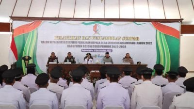 33 Kades Terpilih di Kabupaten Bojonegoro Dilantik, Ini Pesan Kapolres