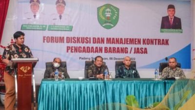 Walikota Padang Sidempuan Buka Forum Diskusi dan Manajemen Kontrak Barang dan Jasa