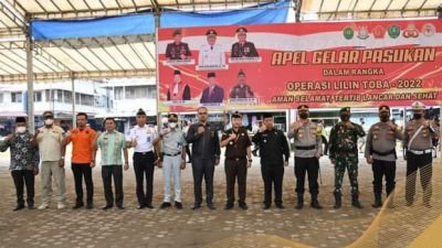 Wawako Padang Sidempuan Hadiri Apel Gelar Pasukan Lilin Toba Tahun 2022