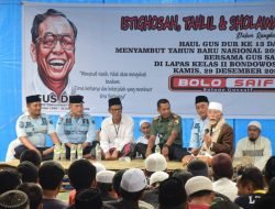 Pasi Ops Kodim 0822 Bondowoso Hadiri Doa dan Sholawat bersama Lapas IIB Bondowoso