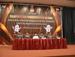 Dandim 0822 Bondowoso Hadiri Pelantikan PPK Pemilu Serentak Tahun 2024
