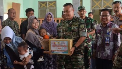 Cek Wilayah TMMD, Dandim 0822 Bondowoso Sambangi Anak Stunting